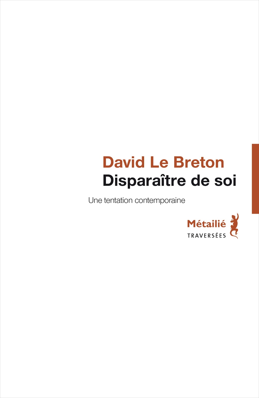 Disparaître de soi – David Le Breton
